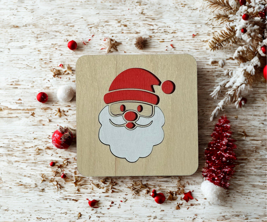 Noel Baba bardak altlığı